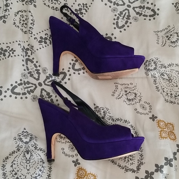 Purple Peep-toe Platform Heels *HOST PICK* - Picture 2 of 7
